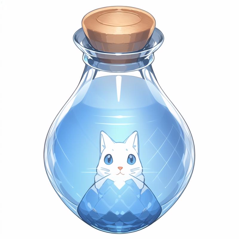 00328-2556835027-Kitten shaped bottle, game bottle, beautiful pattern, no person, still life, transparent, white background, reasonable structure.png